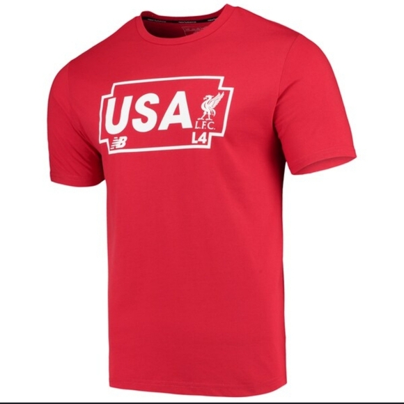New Balance Other - New Balance Red Liverpool Road Sign USA T-Shirt Size Medium